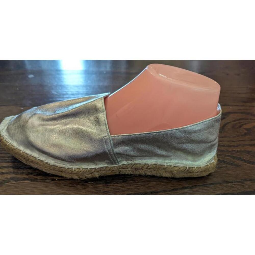 Vintage NEW Newport News Navy Fabric Espadrilles SILVER‎ SIZE 9